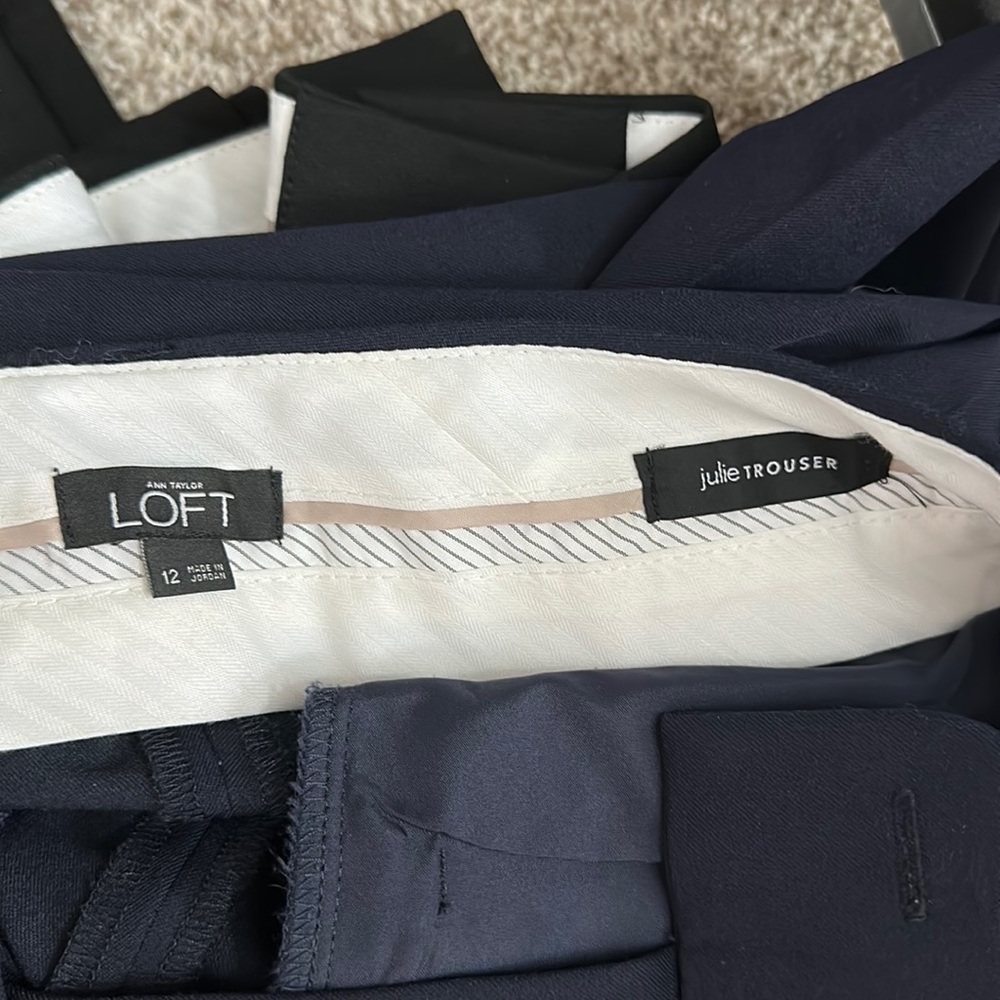 Loft Julie Trouser Size 12 Navy Blue